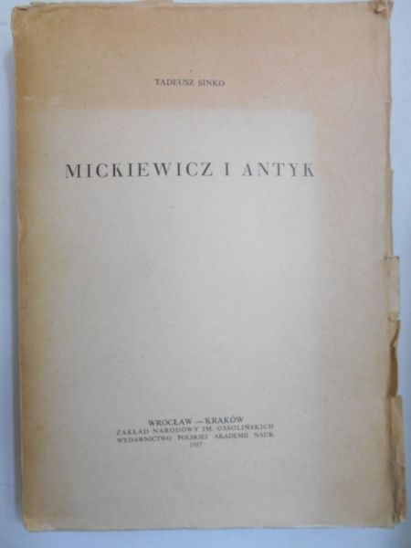 Mickiewicz i antyk