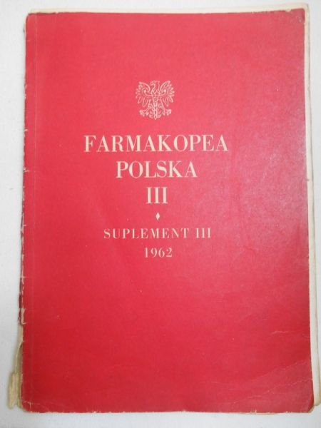 Farmakopea Polska, wyd. III. Suplement III