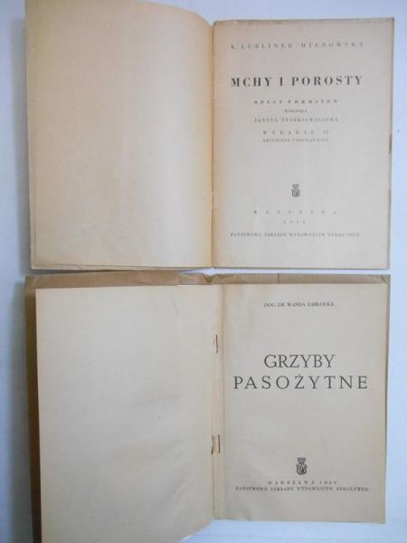 Zabłocka Wanda/Bohuszewicz Zofia - Grzyby pasożytne/Mchy i porosty