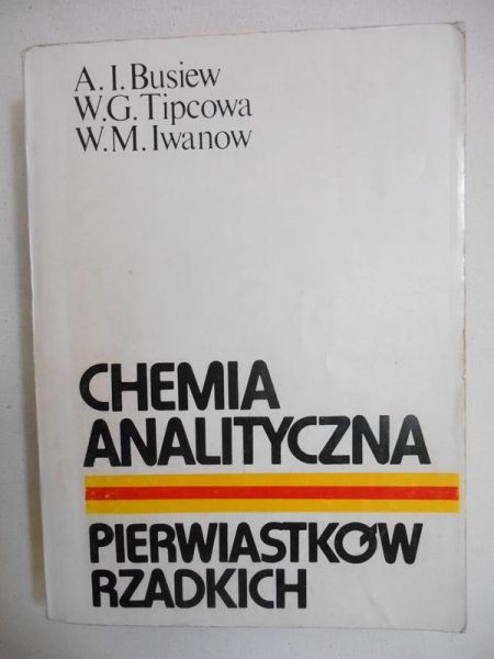 Busiew A.I. - Chemia analityczna pierwiastków rzadkich