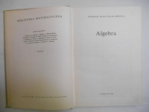 Białynicki-Birula Andrzej - Algebra