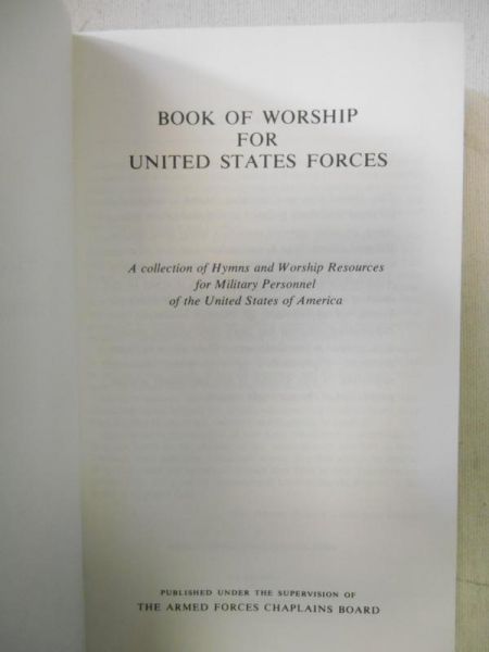 Book of Worship for United States Forces