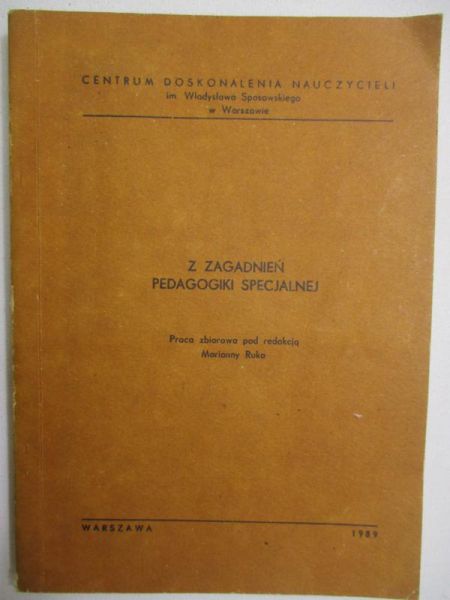 (red.) - Z zagadnień pedagogiki specjalnej