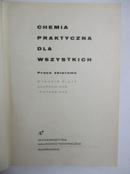 Chemia praktyczna dla wszystkich