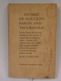 Savaric De Mauleon: Baron and Troubadour, 1939 r.