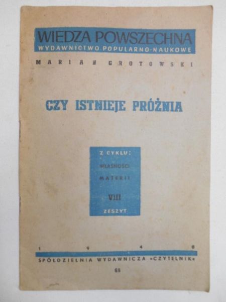 Czy istnieje próżnia, 1948 r.