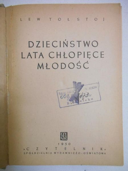Dzieciństwo. Lata chłopięce. Młodość