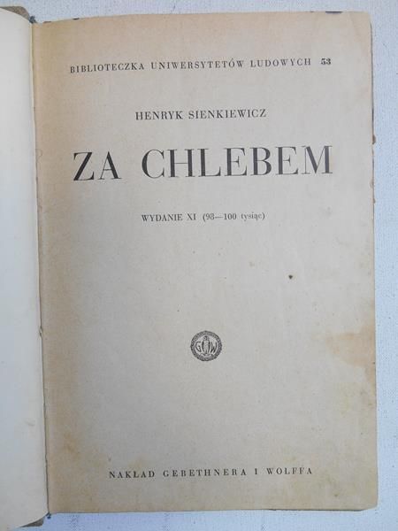 Za chlebem, ok. 1937