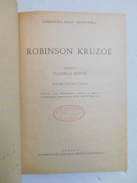 Daniel Defoe - Robinson Kruzoe, 1946 r.