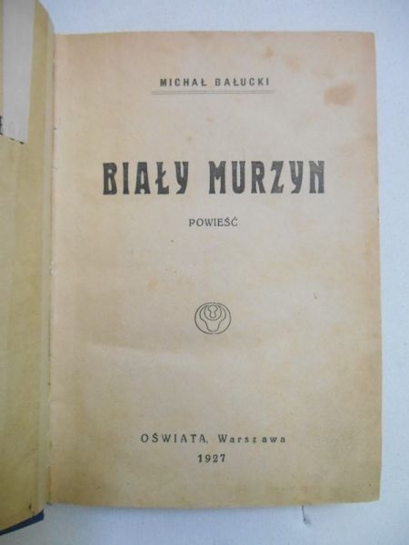 Biały Murzyn 1927 r.