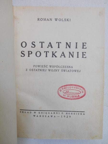 Ostatnie spotkanie, 1929 r.