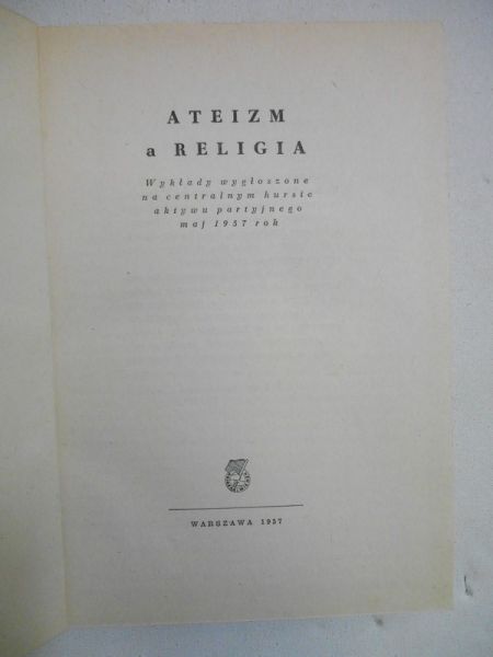 Ateizm a religia. Cykl wykładów