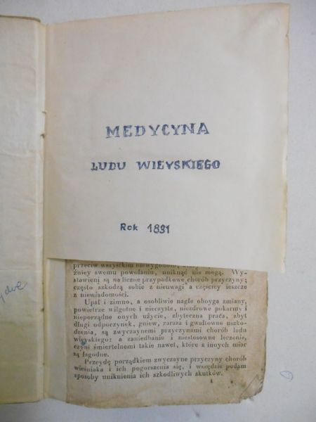 Paulizki Heinrich Felix - Medycyna ludu wiejskiego, 1831 r.