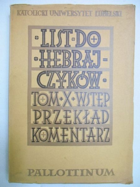 List do Hebrajczyków, Tom X