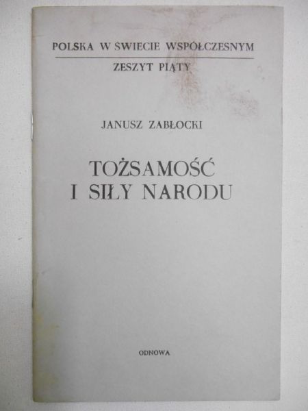 Zabłocki Janusz - Tożsamość i siły narodu