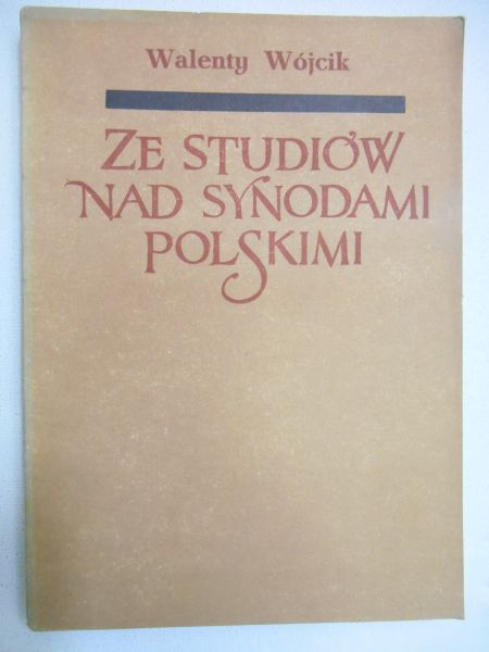 Ze studiów nad synodami polskimi