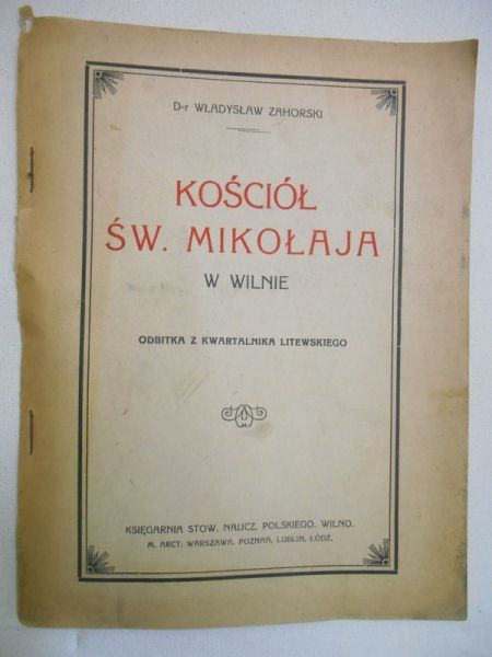 Kościół św. Mikołaja w Wilnie, 1921 r.
