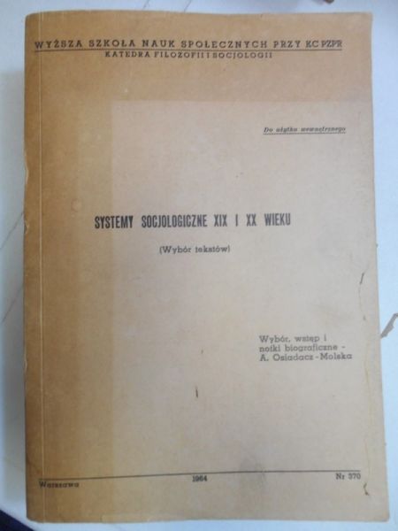 Systemy socjologiczne XIX i XX wieku