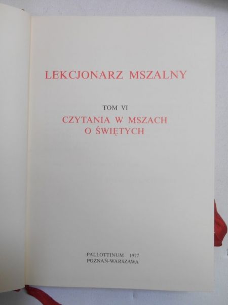 Lekcjonarz mszalny. T. IV