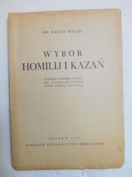 Wybór Homilij i kazań, 1947 r.
