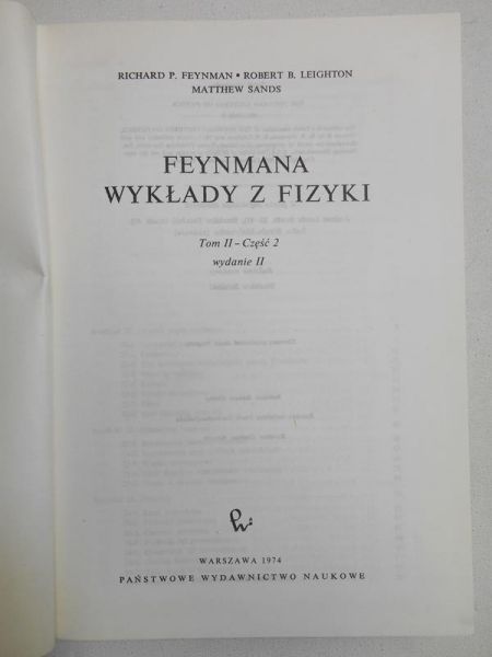 a wykłady z fizyki, t. II