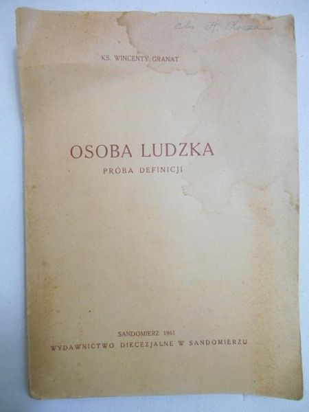 Granat Wincenty - Osoba ludzka. Próba definicji
