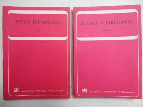 Studia Ekumeniczne T. II/Studia z Biblistyki T.III