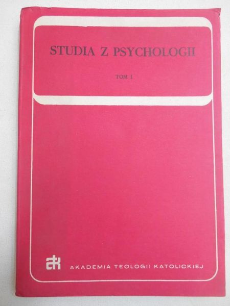 Studia z Psychologii, t. I