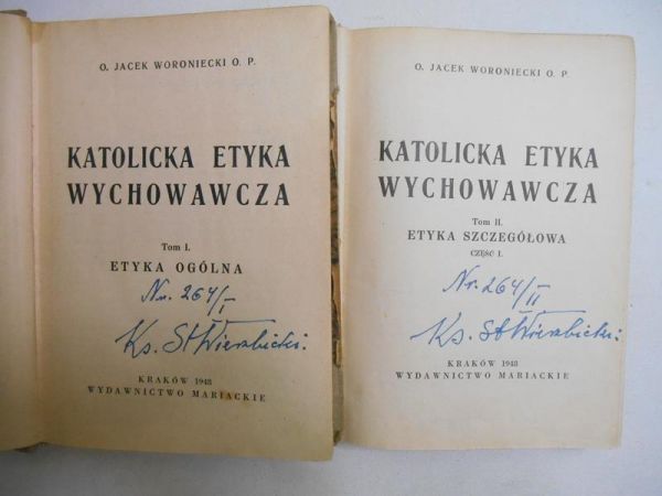 Katolicka etyka wychowawcza, Tom I i II, 1948 r.