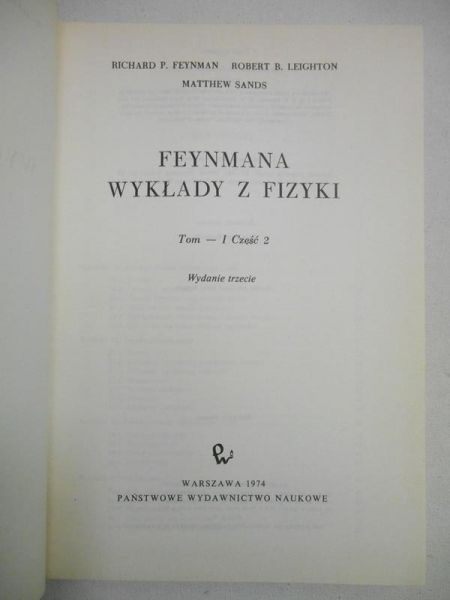 a wykłady z fizyki, Tom 1.2