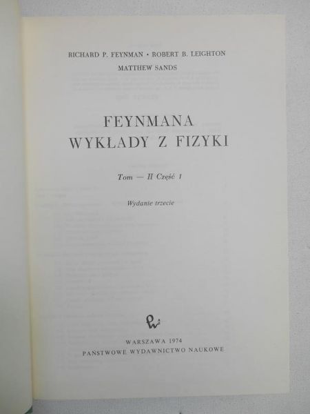 a wykłady z fizyki, Tom 2.1