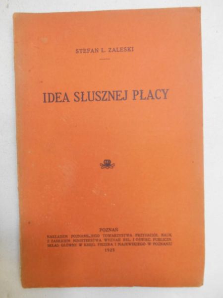Idea słusznej płacy, 1925 r.
