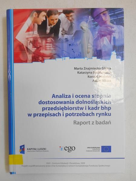 Analiza i ocena stopnia dostosowania dolnośląskich przedsiębiorstw i kadr bhp w przepisach i potrzebach rynku