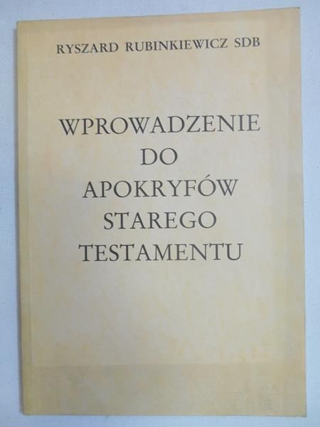 Wprowadzenie do apokryfów Starego Testamentu