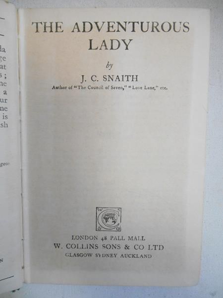 The Adventurous Lady, ok. 1930