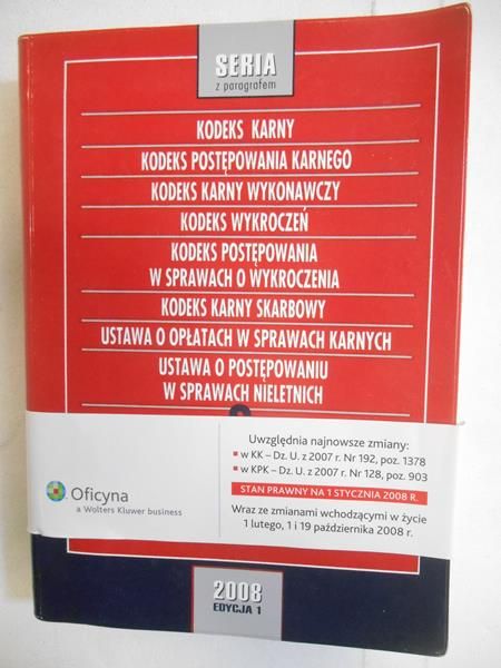 Kodes karny. Zbiór przepisów, 2008