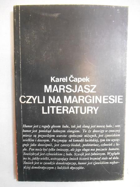 Capek Karel  - Marsjasz czyli na marginesie literatury