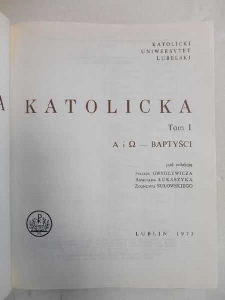 Encyklopedia katolicka, t. I
