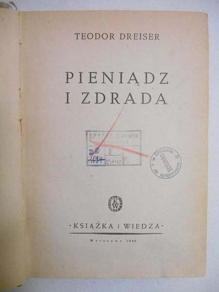 Pieniądz i zdrada, 1949