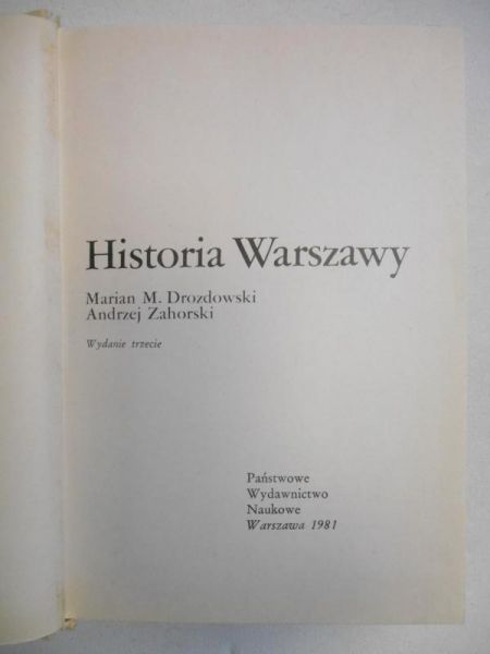 Historia Warszawy. Część I do roku 1864