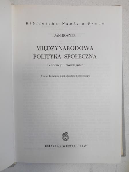 Międzynarodowa polityka społeczna