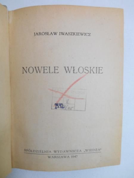 Nowele włoskie, 1947 r.