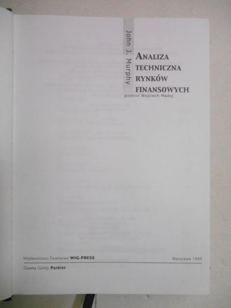 Analiza techniczna rynków finansowych