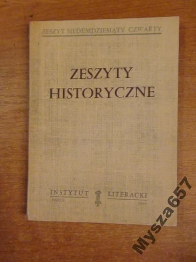 ZESZYTY HISTORYCZNE tom 412 Biblioteka Kultury