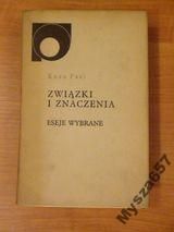 Paci ZWIĄZKI I ZNACZENIA Eseje SYMPOZJON