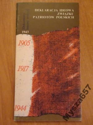 Syzdek Deklaracja Ideowa Związku Patriotów Pol.
