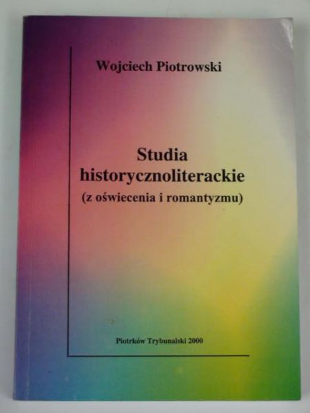 Studia historycznoliterackie
