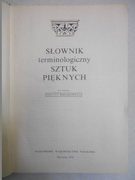 Słownik terminologiczny sztuk pięknych