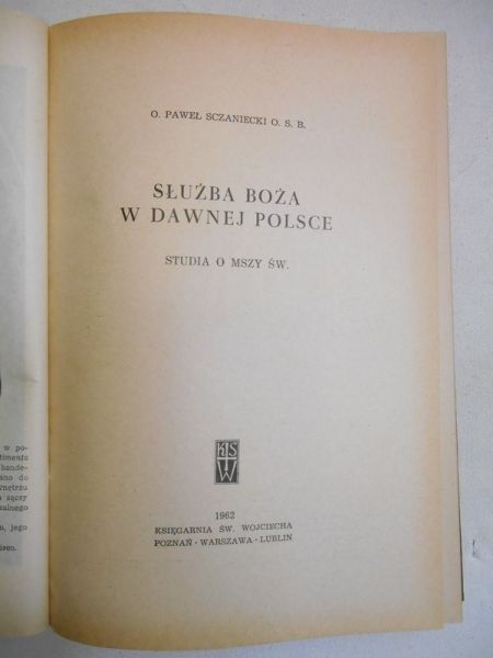 Służba Boża w dawnej Polsce