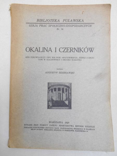 Okalina i Czerników, 1929 r.